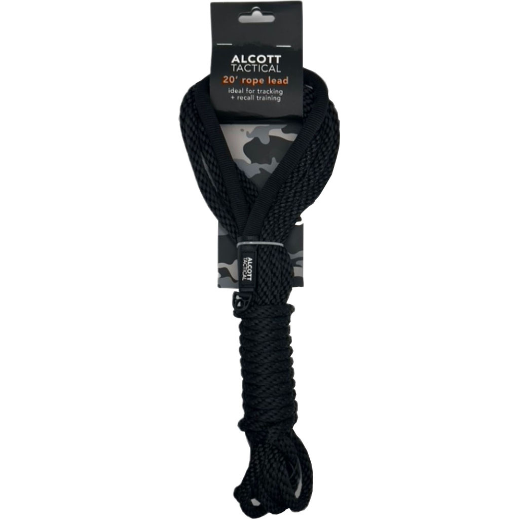RL TCT 20FT BK 20 ft. Tactical Dog Rope Leash, Black