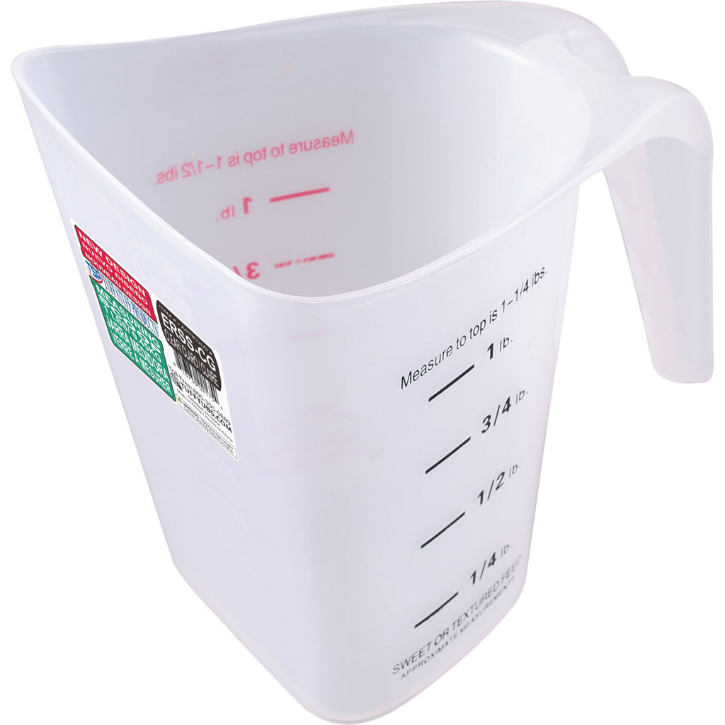 ERSSCG 1 lbs Ergonomic Wet or Dry Measuring Scoop, Clear