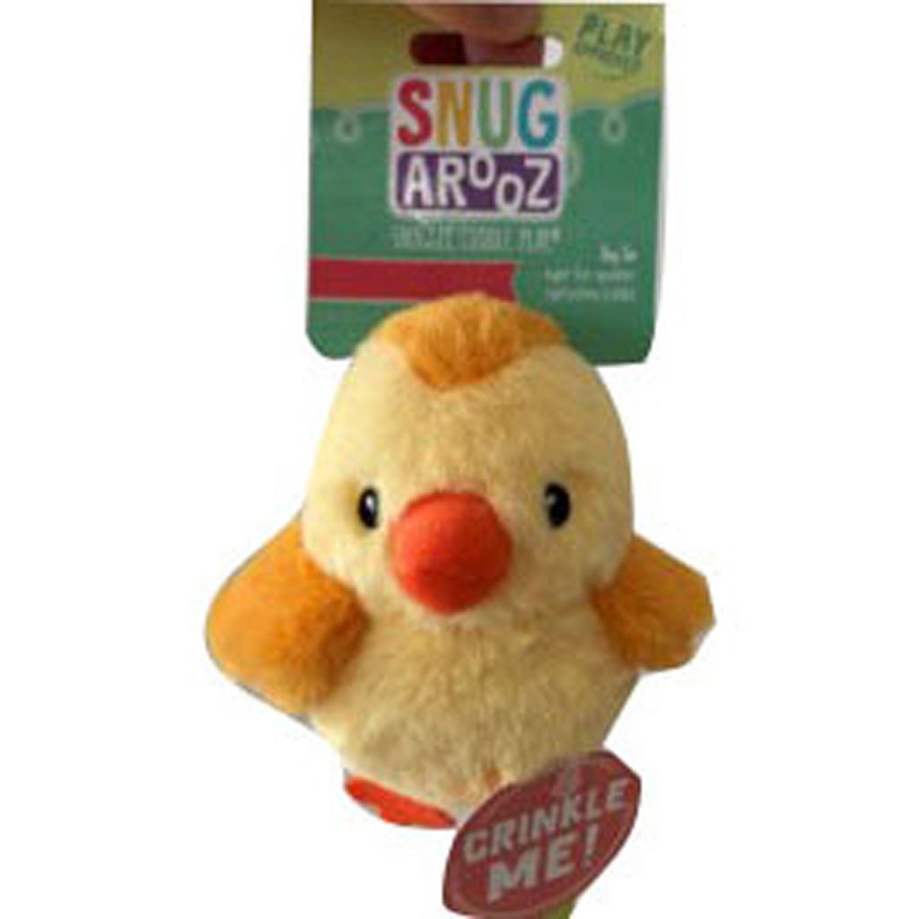 99703 5 in. Chicken Little Plush Dog Toy, Yellow