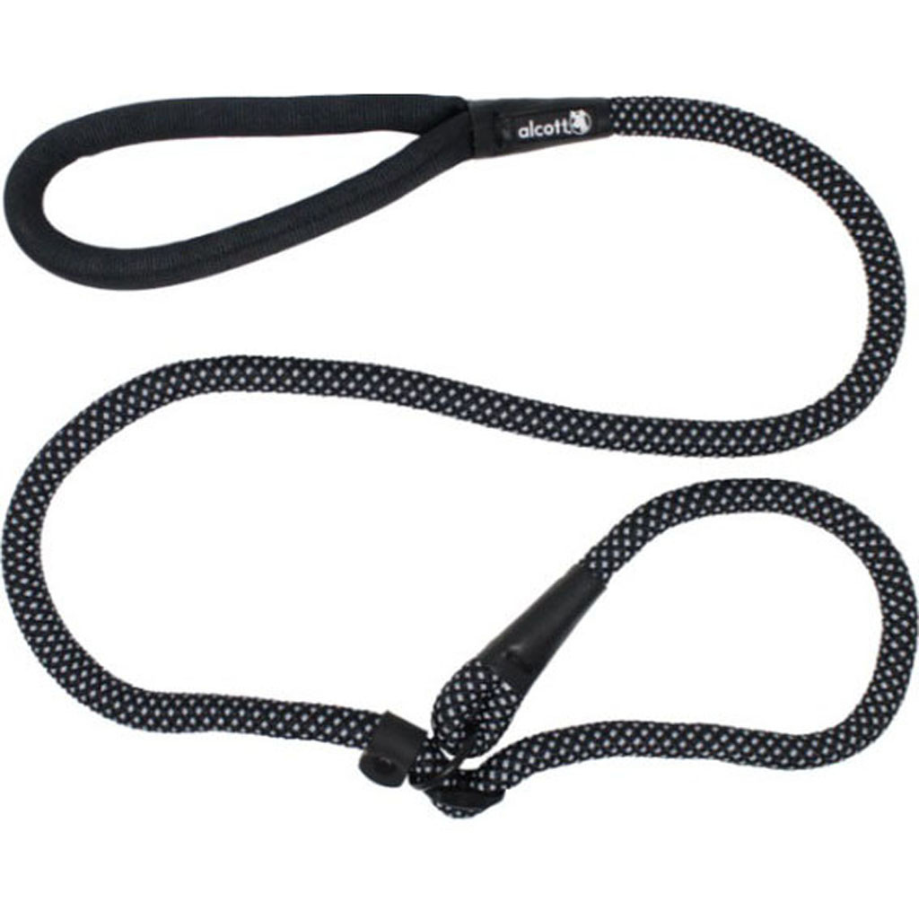 SL OS BK 5 ft. x 3-4 in. Slip Rope Leash, Black