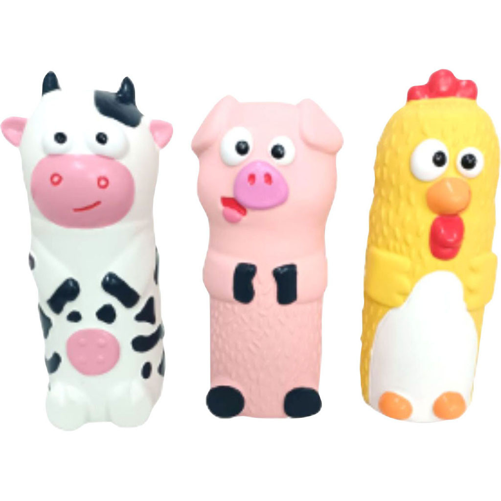 44306 Mini Look Whose Crunching Animals Dog Toy, Assorted Color - Small
