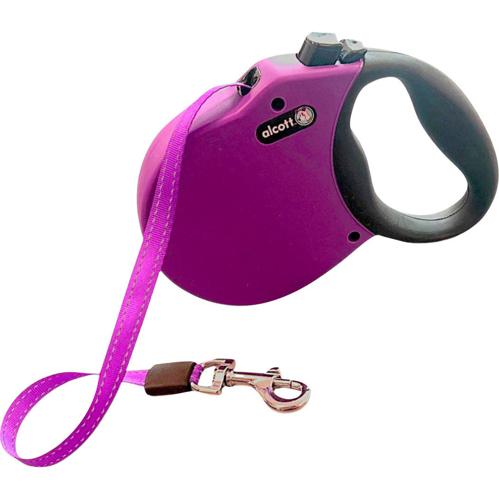 RLSH AA XS PL 10 ft. Adventure Retractable Belt Leash, Purple - Extra Small