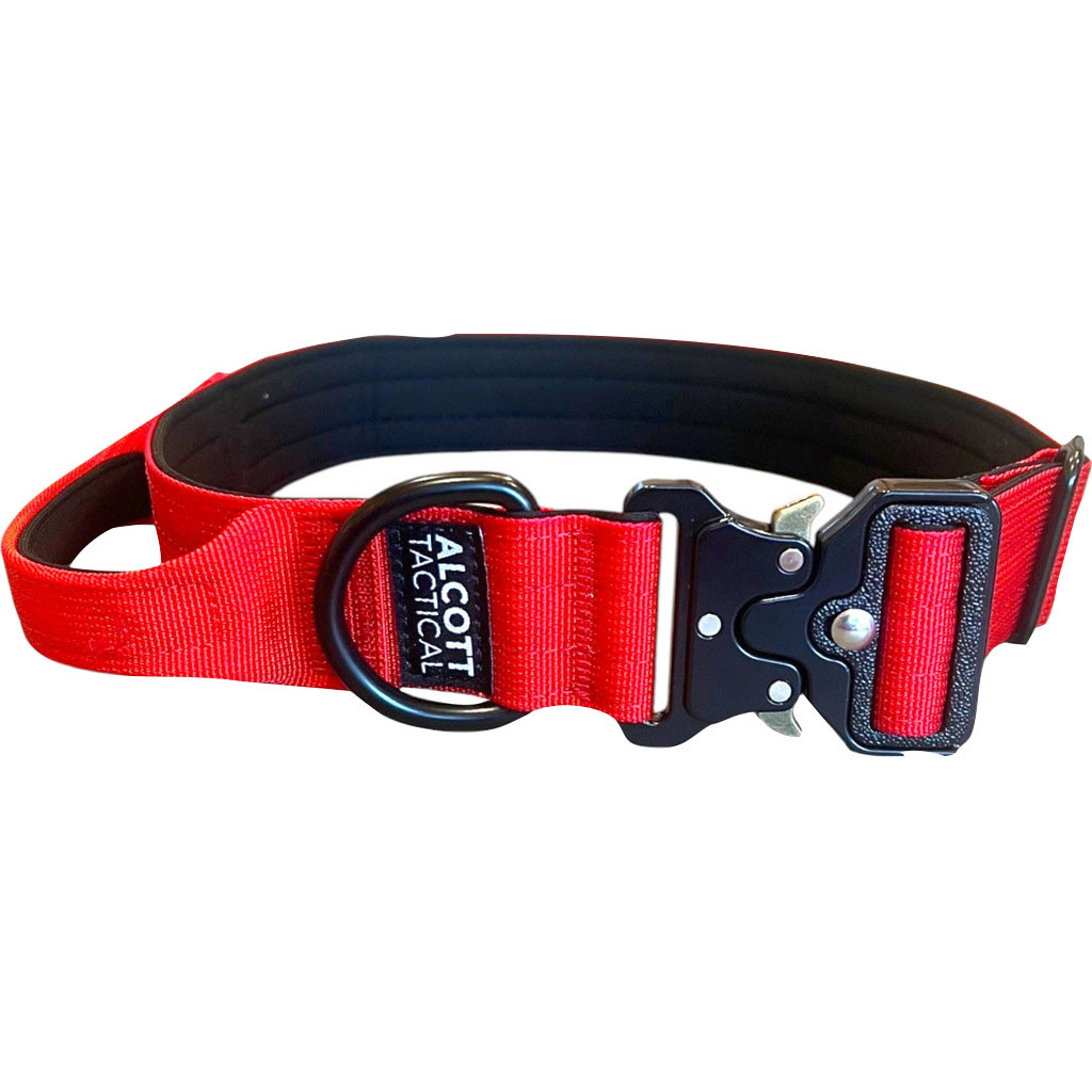 CLR XL TCT BR Tactical Dog Collar, Bright Red - Extra Large
