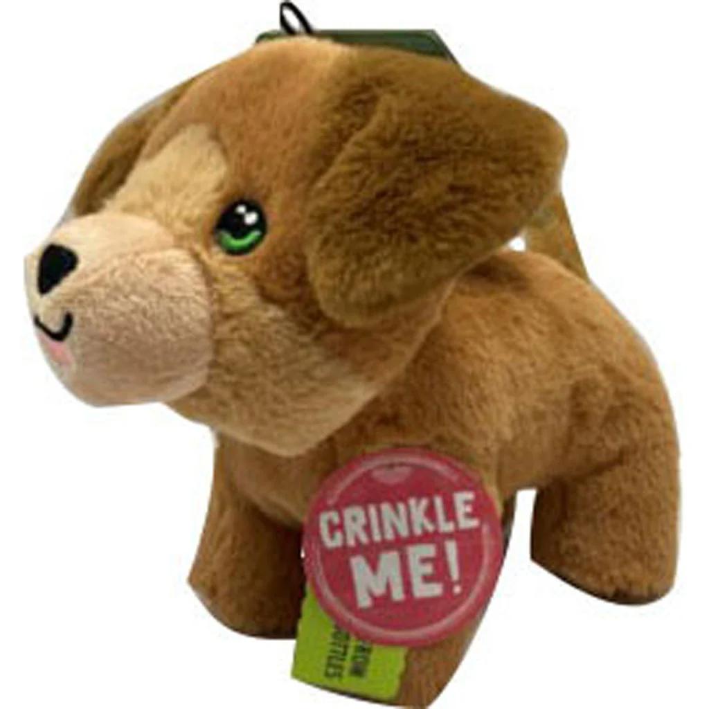 99715 7 in. Biscuit Plush Dog Toy, Brown