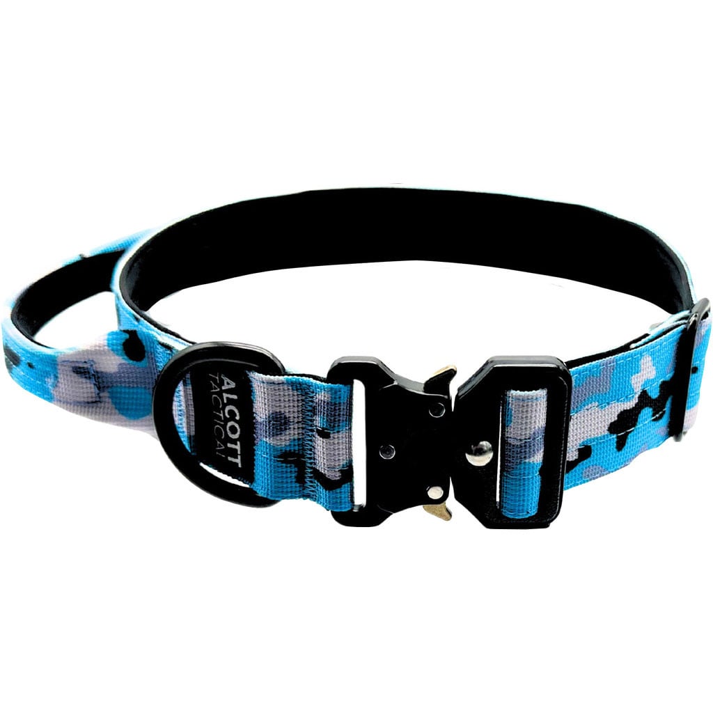 CLR MD CMO BL Tactical Dog Collar, Blue Camo - Medium