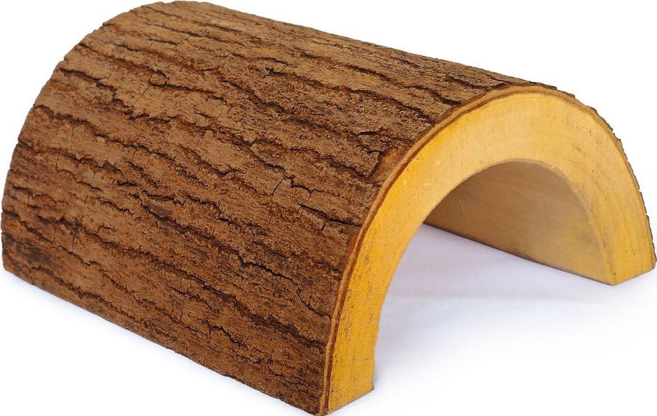 AE2116 7 x 7 x 4 in. Cage Natural Half Log Hideout Reptiles