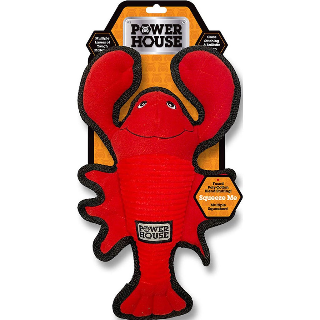Power House 1621 Lobster Plush Dog Toy
