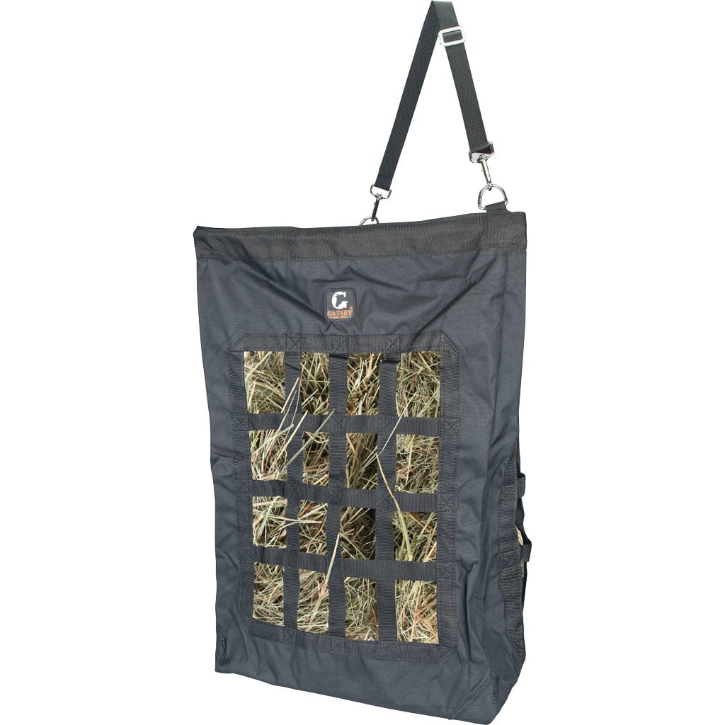 4-490845 Nylon 3 Sided Corner Hay Bag, Black