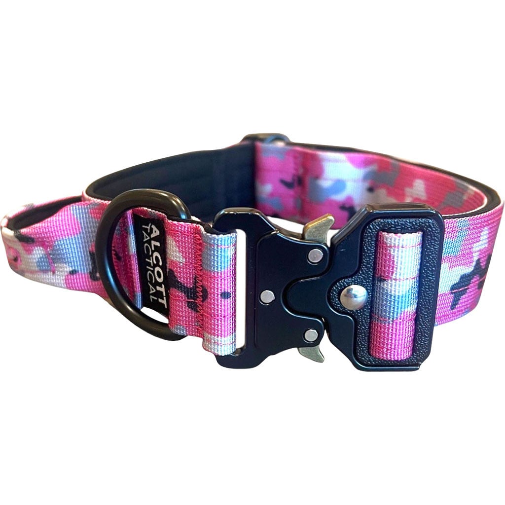 CLR MD CMO PK Tactical Dog Collar, Pink Camo - Medium