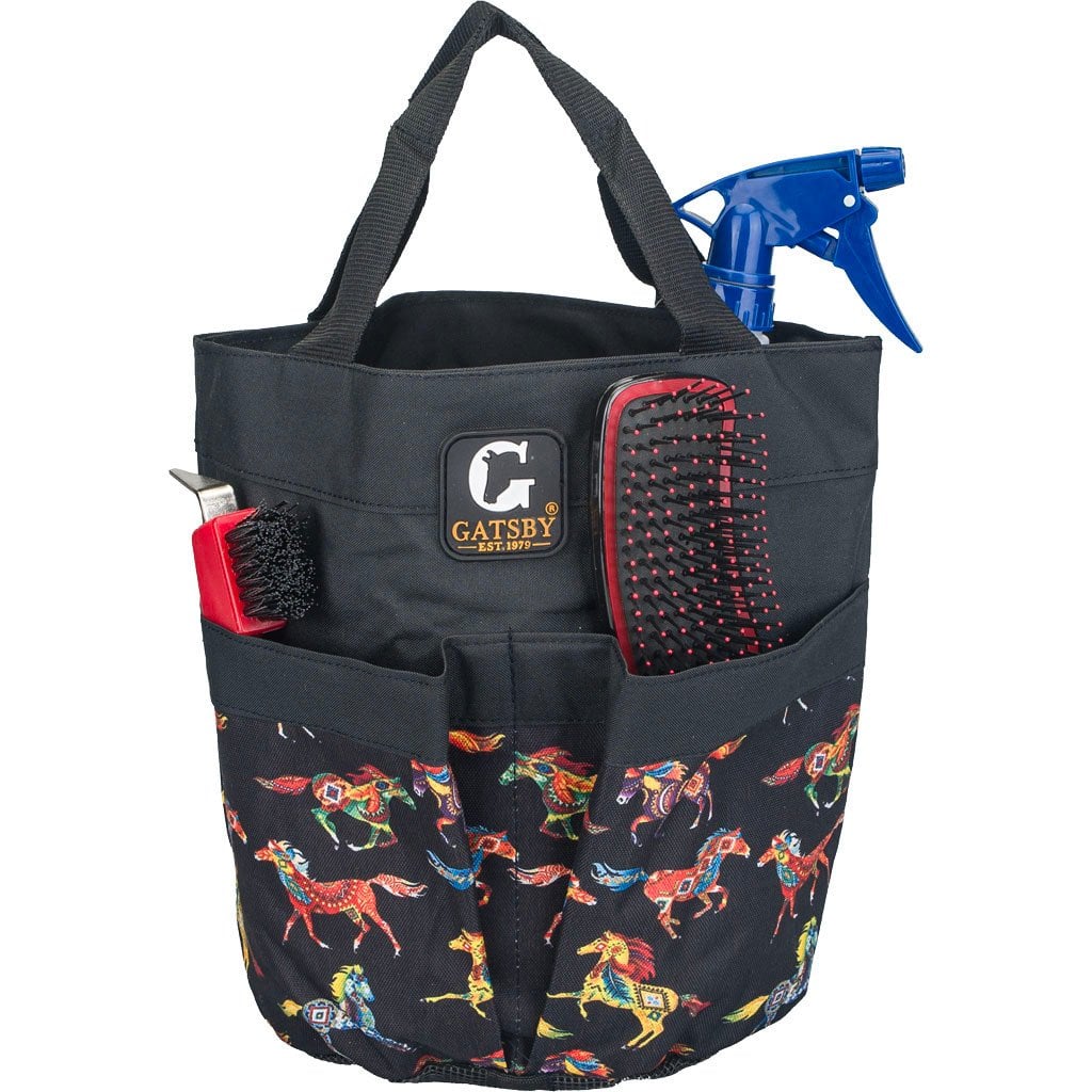4-490834 Ponies Nylon Stable Tote with Mesh Bottom