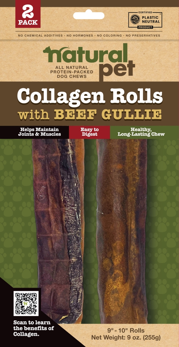 11586 9-10 in. Collagen & Gullie Dog Roll Chews - 2 Count