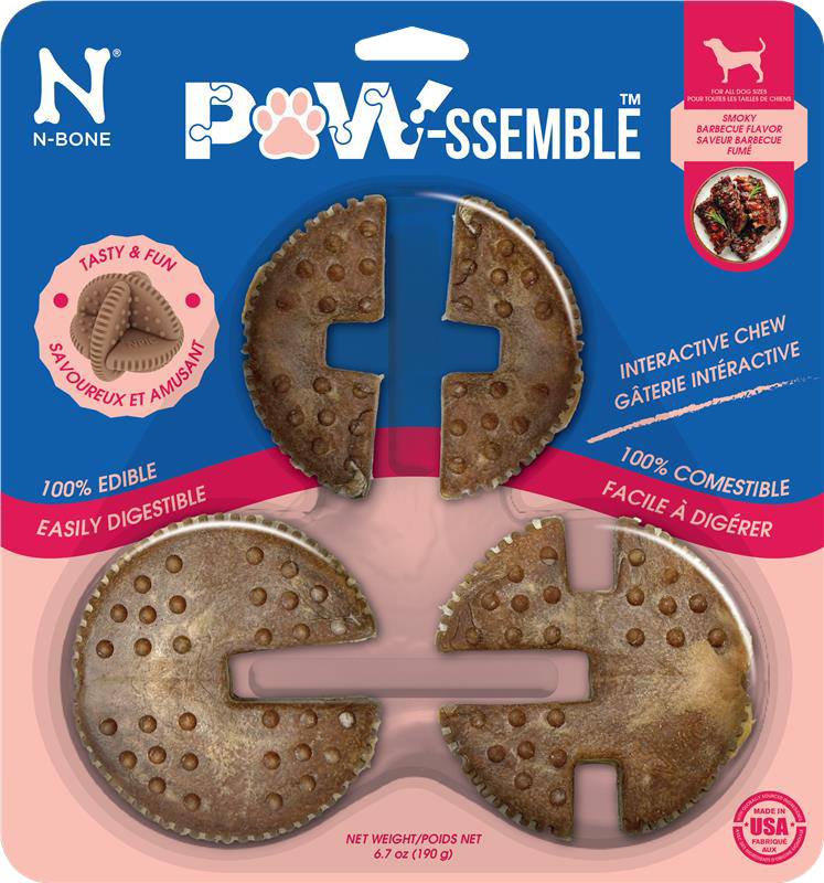 803802 6.7 oz Paw-Ssemble Interactive Chew Toys, BBQ