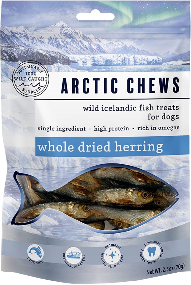 7403 2.5 oz Arctic Chews Whole Herring Dog Treats
