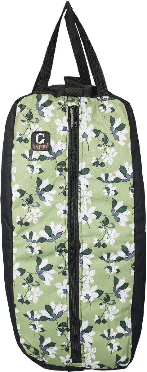 4-500636 Nylon Padded Bridle Halter Bag, Mint Flower