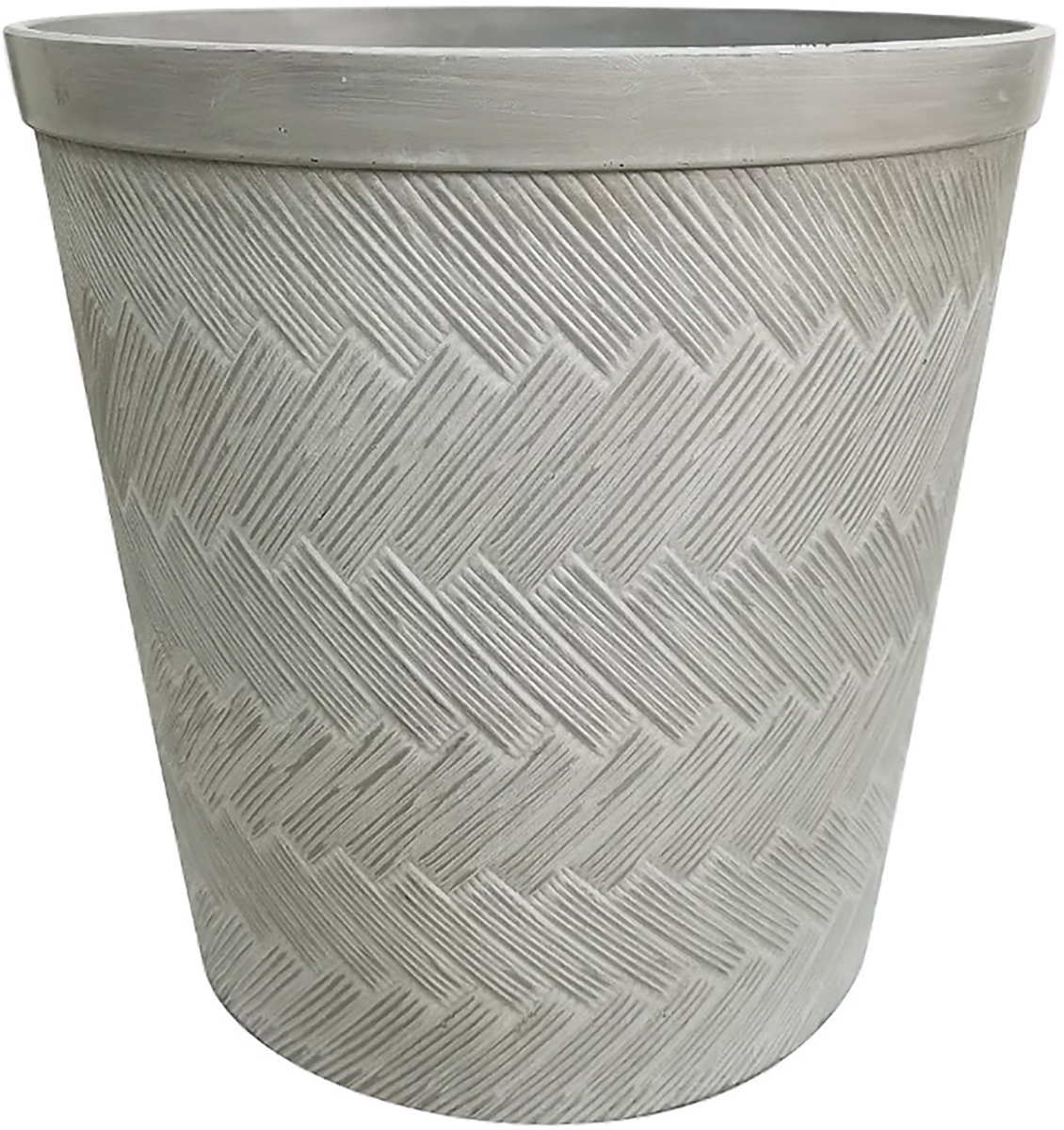 10000-05857 12 in. HDR Tommy Planter, Gray