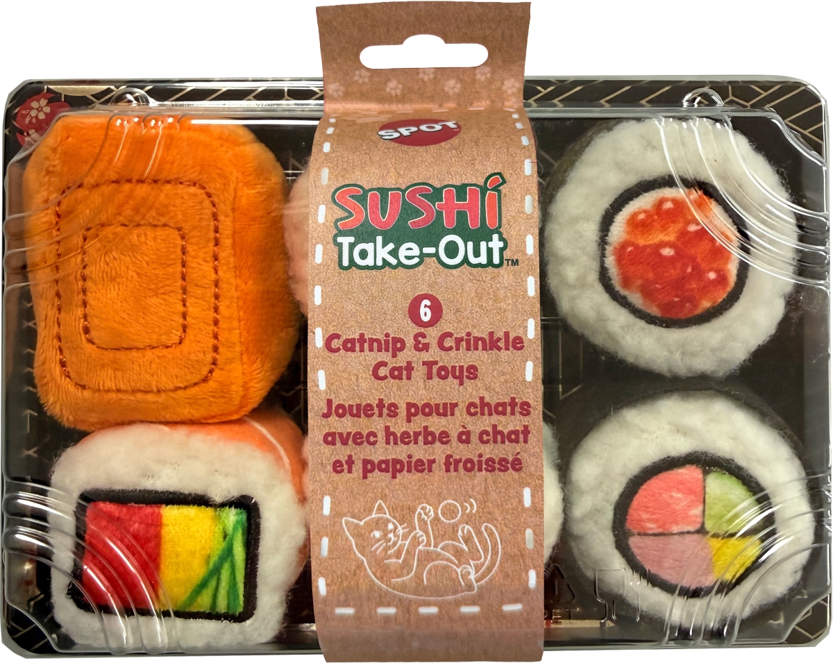 52275 Sushi Roll Set with Catnip Cat Toy - 6 Piece