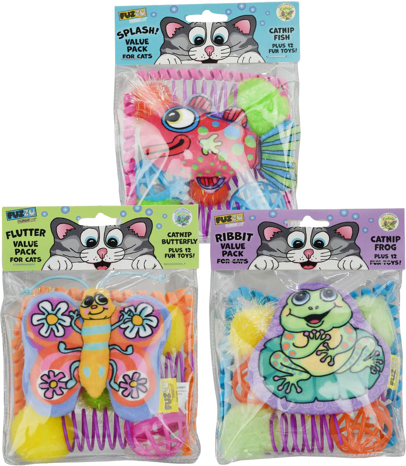 80766 Fuzzu Value Pack Cat Toys - Small - Pack of 13