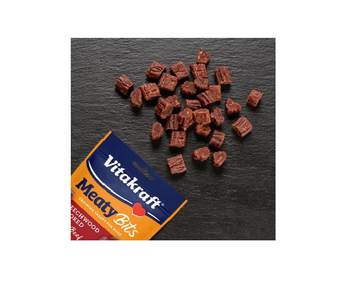 30279 2.2 oz Meaty Bits Dog Treats, Beef