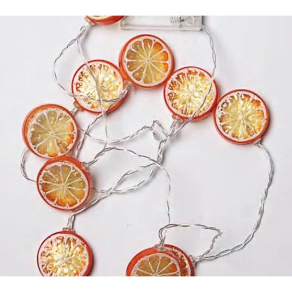 28193 7.7 ft. Solar Orange Slice String Light