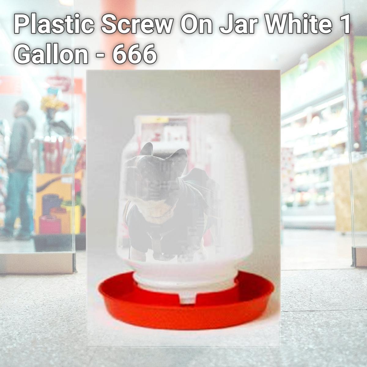 Picture of Miller Plastic Screw On Jar White 1 Gallon - 666