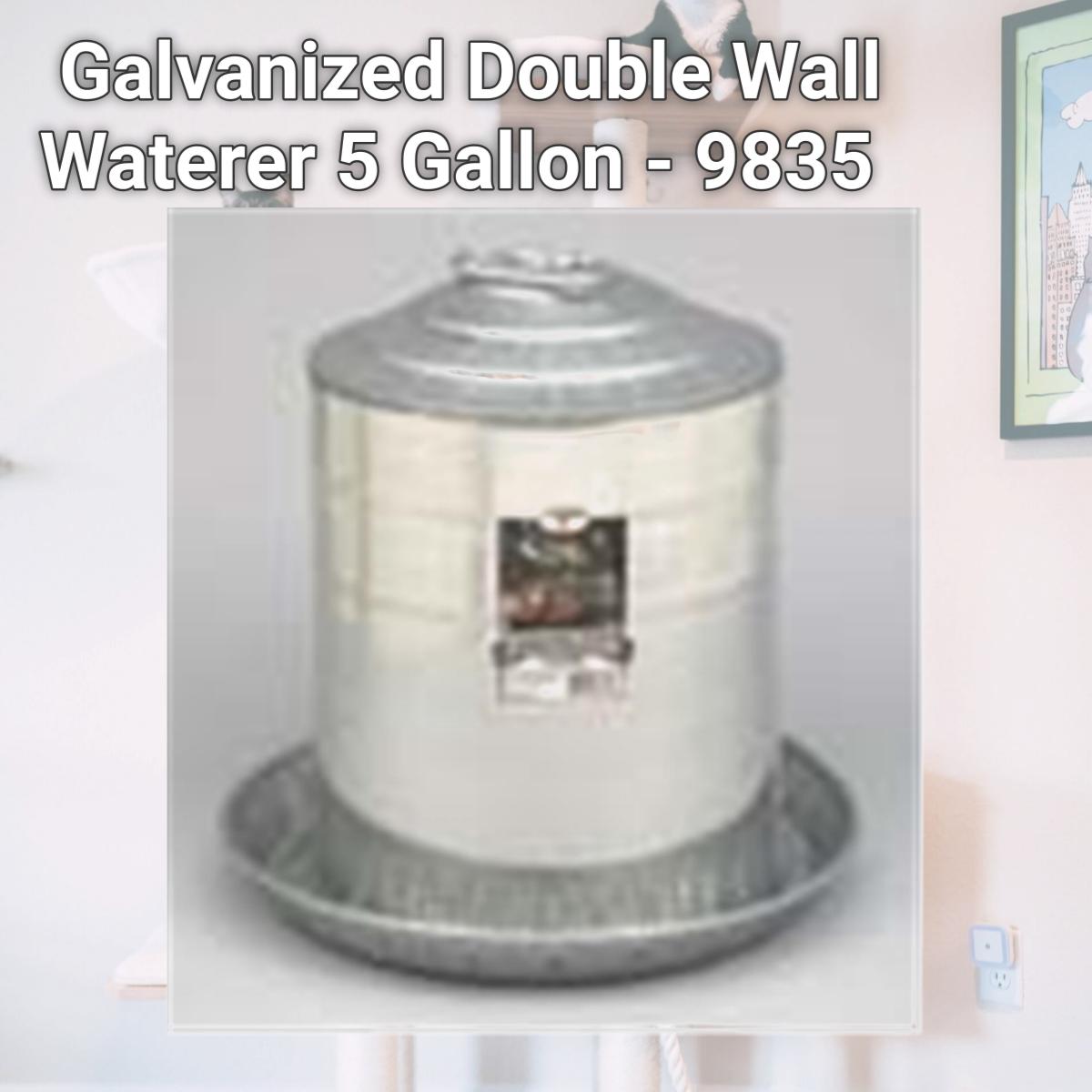 Picture of Miller Galvanized Double Wall Waterer 5 Gallon - 9835