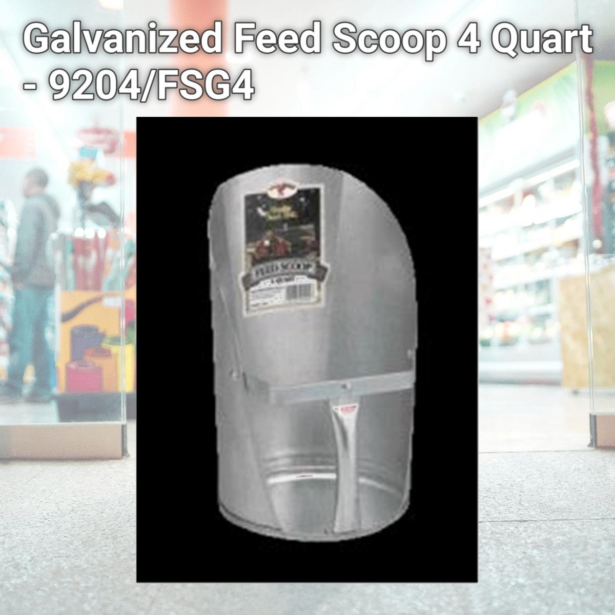 Picture of Miller Galvanized Feed Scoop 4 Quart - 9204/FSG4
