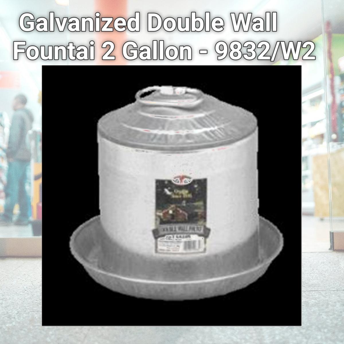 Picture of Miller Galvanized Double Wall Fountai 2 Gallon - 9832/W2