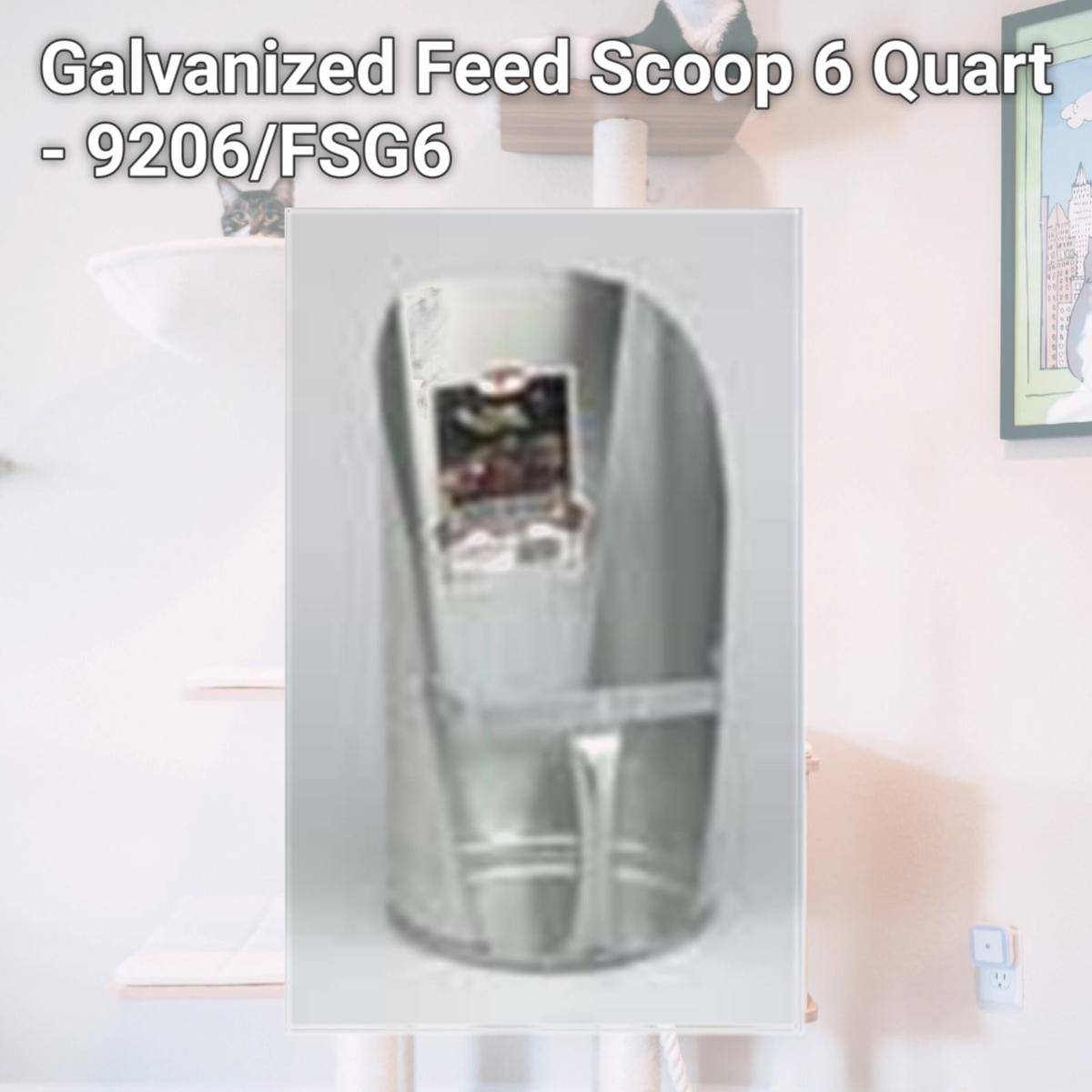 Picture of Miller Galvanized Feed Scoop 6 Quart - 9206/FSG6