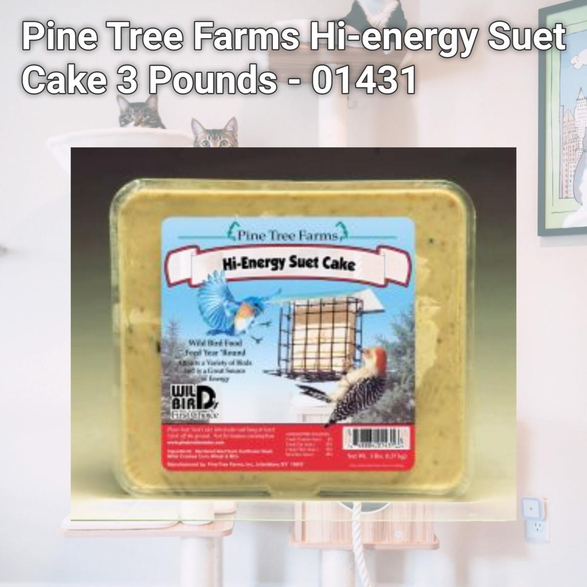 Picture of Pine Tree Farms Hi-energy Suet Cake 3 Pounds - 01431