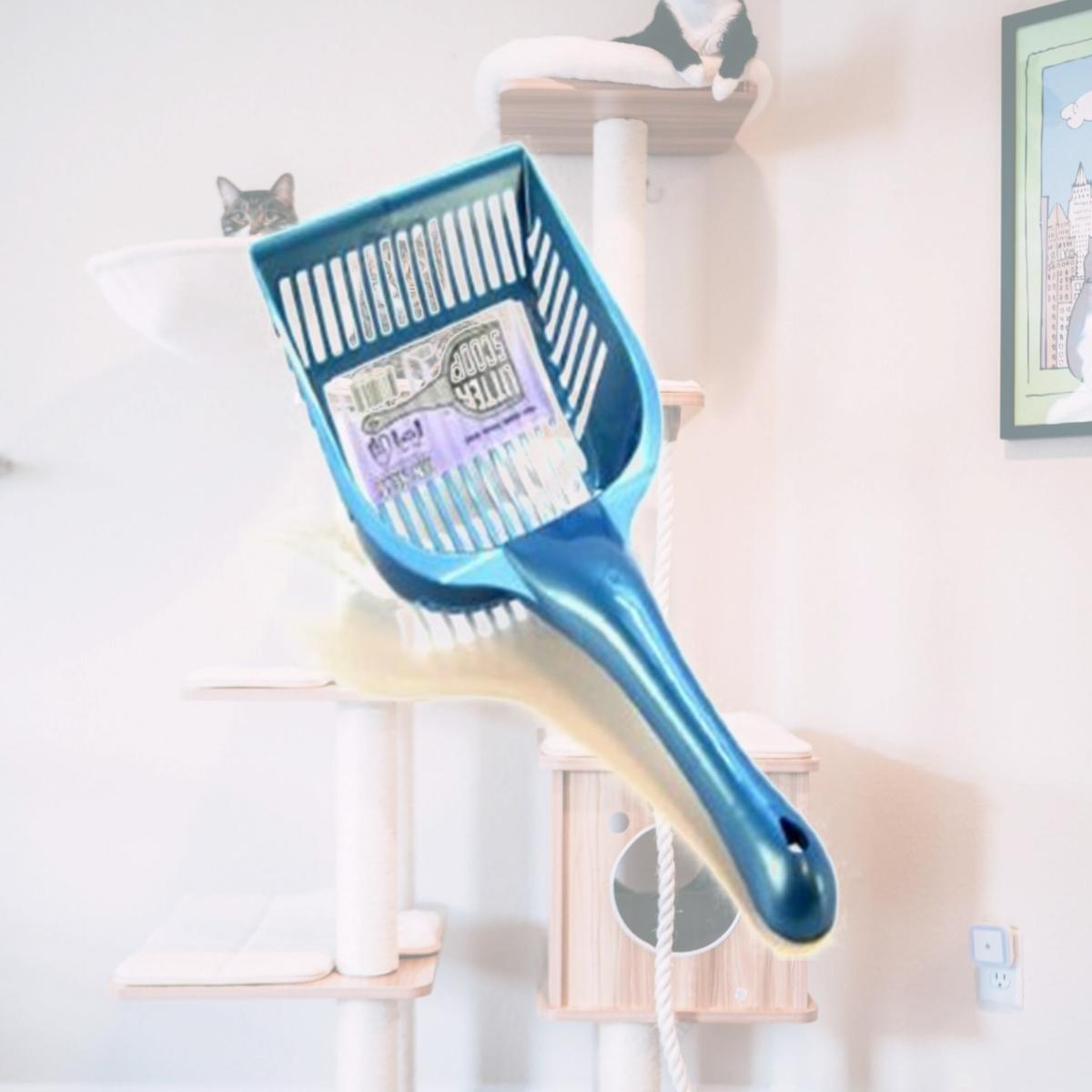 Picture of Van Ness Plastic Molding LS3 Blue Long Handled Litter Scoop Extra Giant