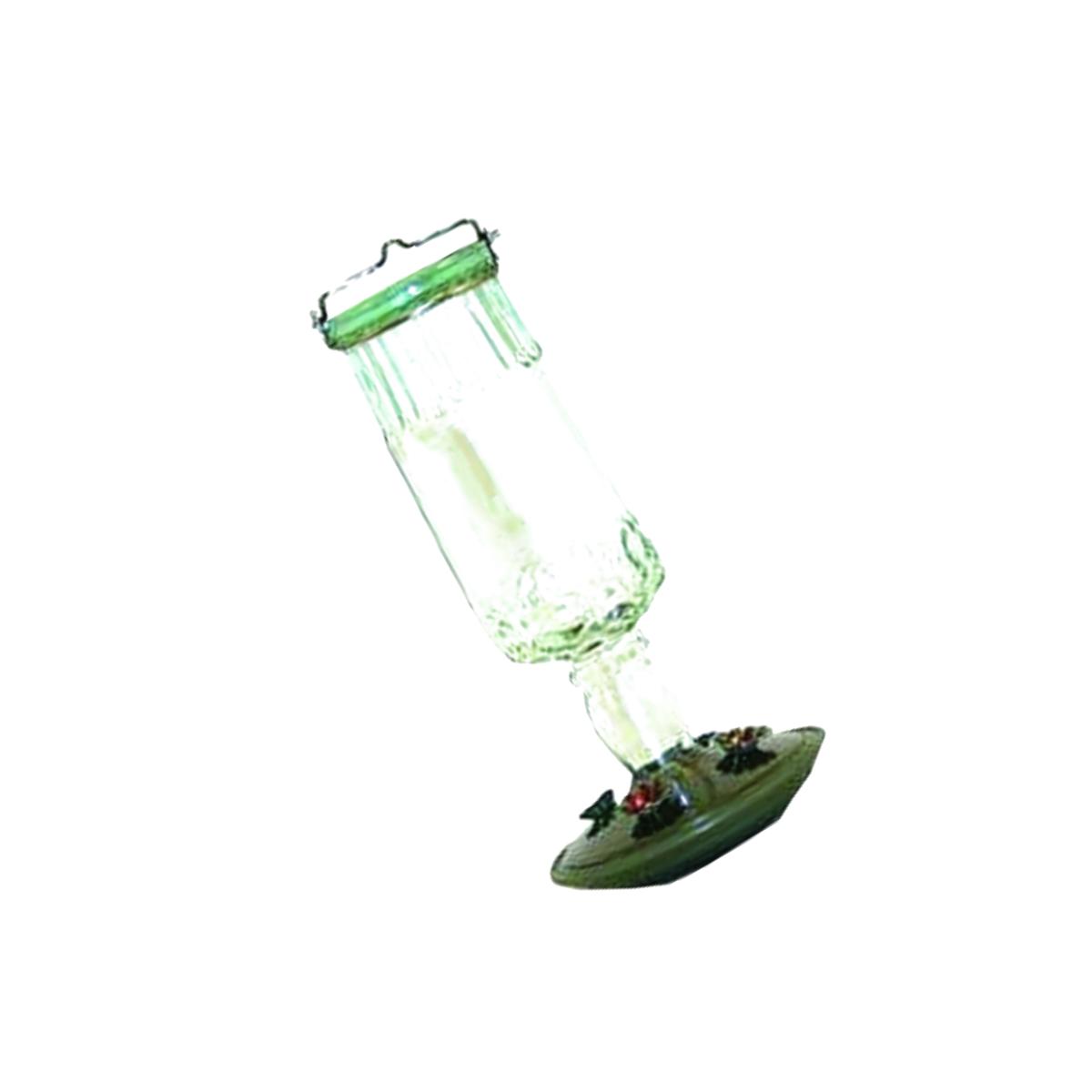 Picture of Woodstream Perky-Pet Antique Bottle Glass Hummingbird Feeder 24 Ounce Green 8120-2