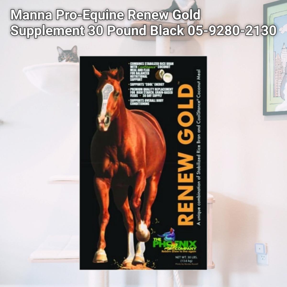 Picture of Manna Pro-Equine Renew Gold Supplement 30 Pound Black 05-9280-2130