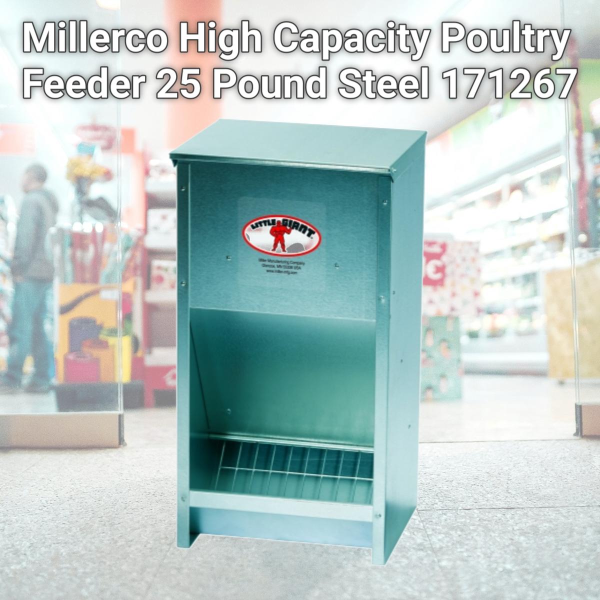 Picture of Millerco High Capacity Poultry Feeder 25 Pound Steel 171267