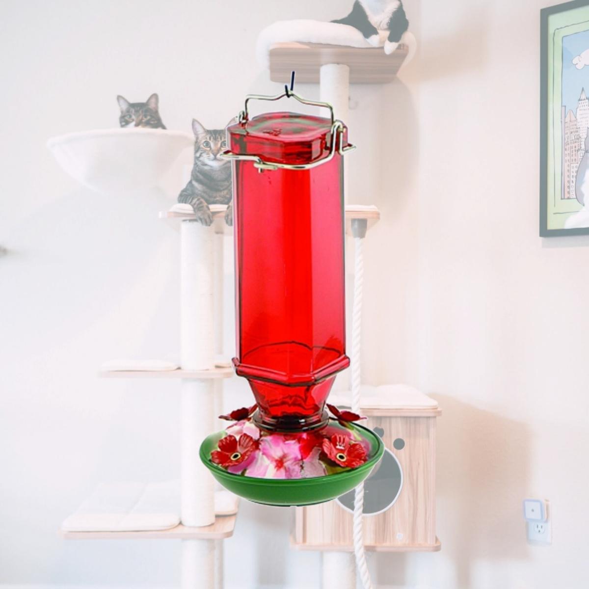 Picture of Audubon/Woodlink Glass Humminbird Feeder 16 Ounce Red NA35241