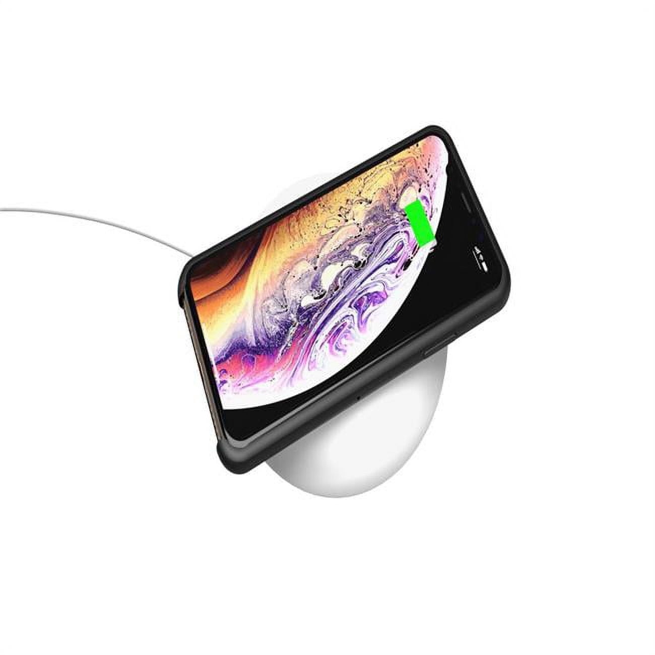 Picture of Adam Elements APAADQWH OMNIA Q Qi Fast Wireless Charger with LED Light Feature, Multi Color