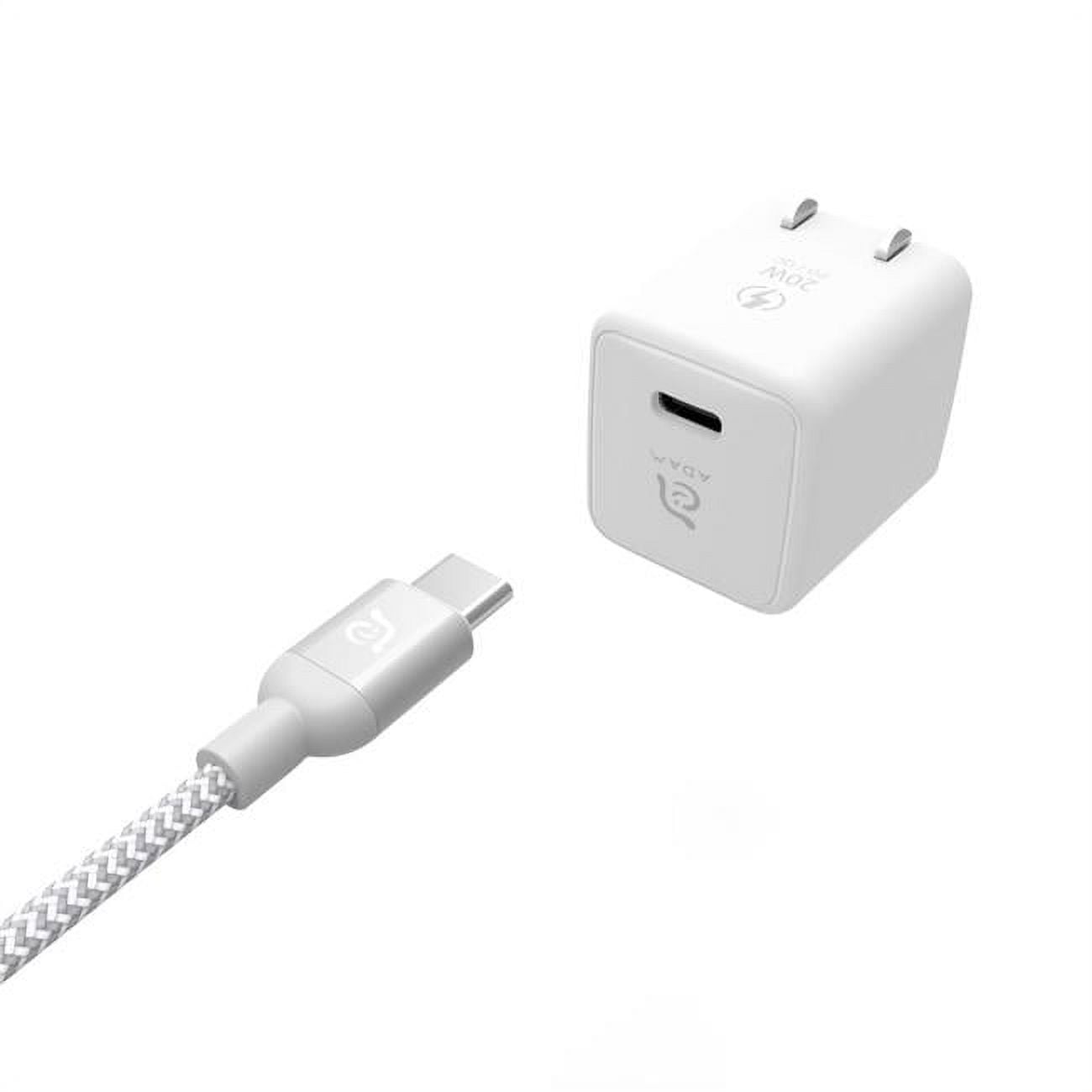 Picture of Adam Elements APAADX1USWH 20W OMNIA X1 USB-C PD & QC 3.0 Ultra Compact Wall Charger - White