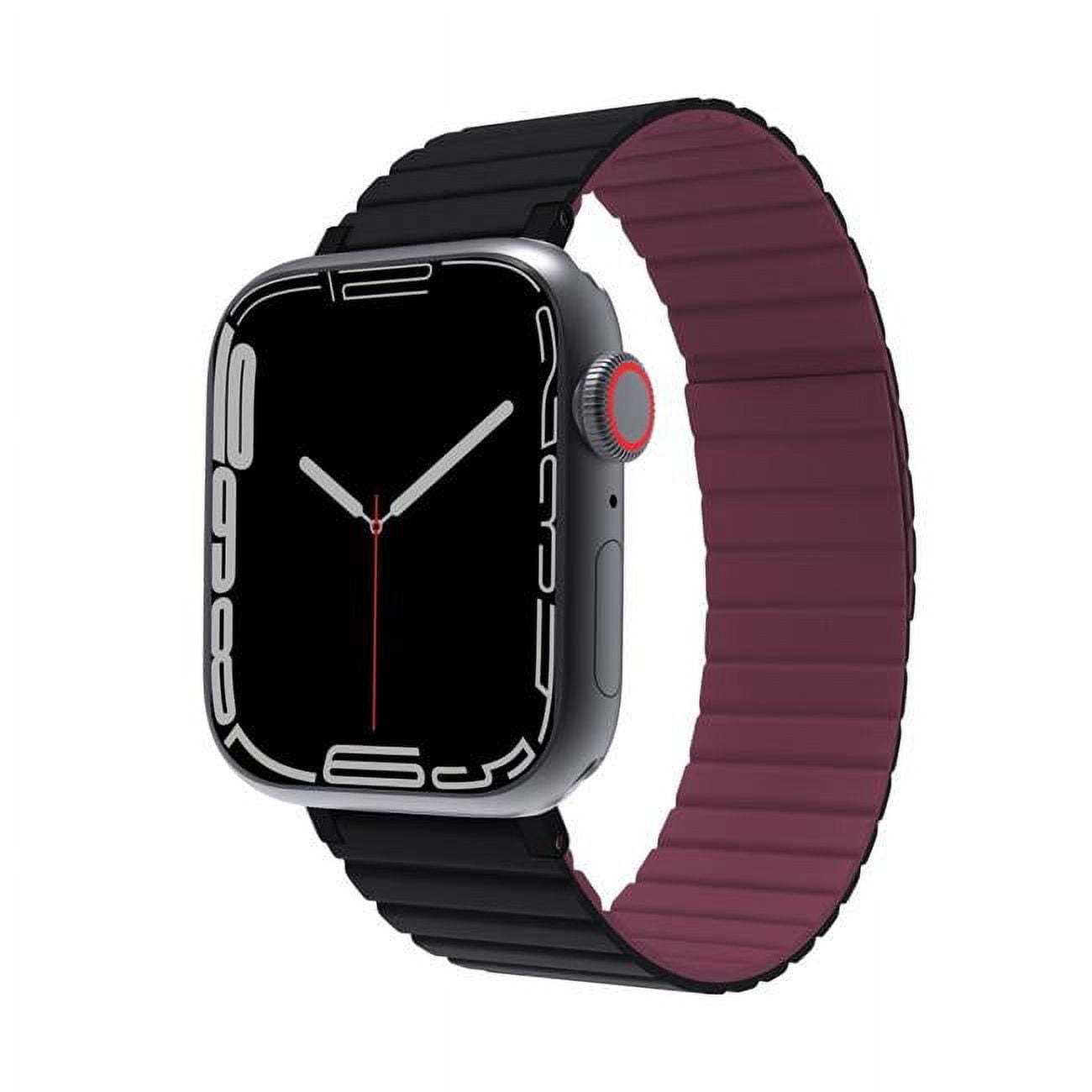 Picture of JC Pal JCP6288 Flex Form Magnetic Apple Watch Band&#44; Black & Red