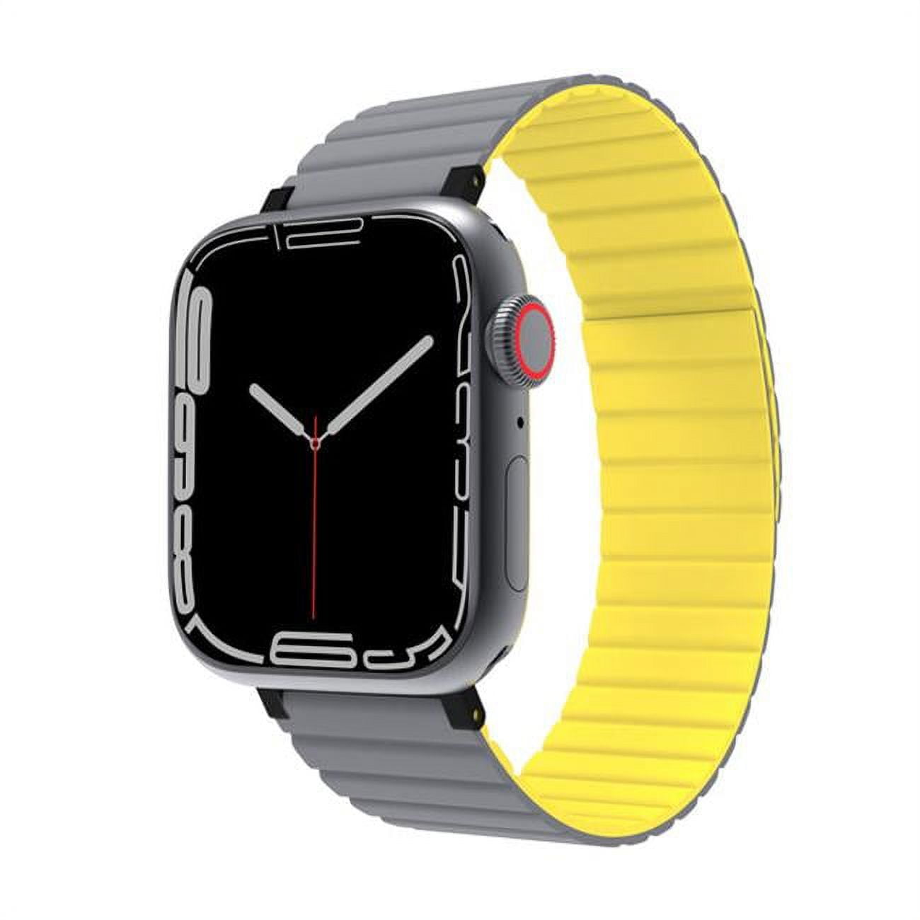 Picture of JC Pal JCP6309 45 x 49 mm Flex Form Magnetic Apple Watch Band&#44; Grey & Yellow