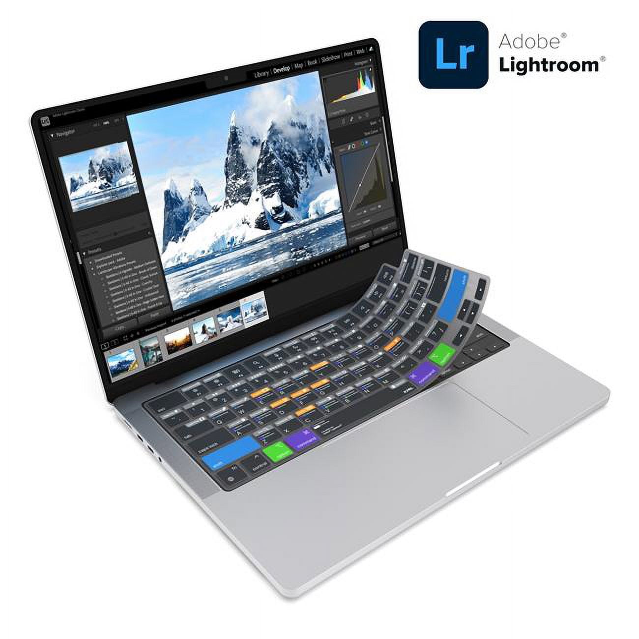 Picture of JCPal JCP2604 VerSkin Lightroom Shortcuts Keyboard Protector for MacBook Pro 14 in.