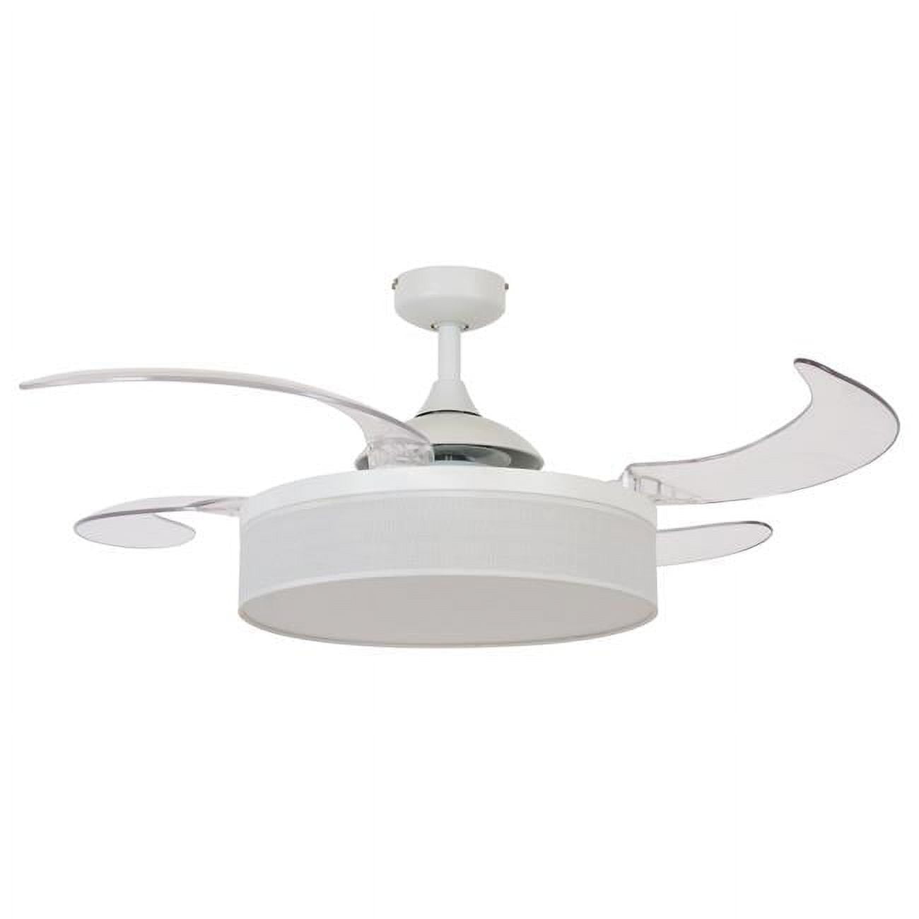Picture of Fanaway 51103001 Fraser 48-inch White and Transparent AC Ceiling Fan with Light