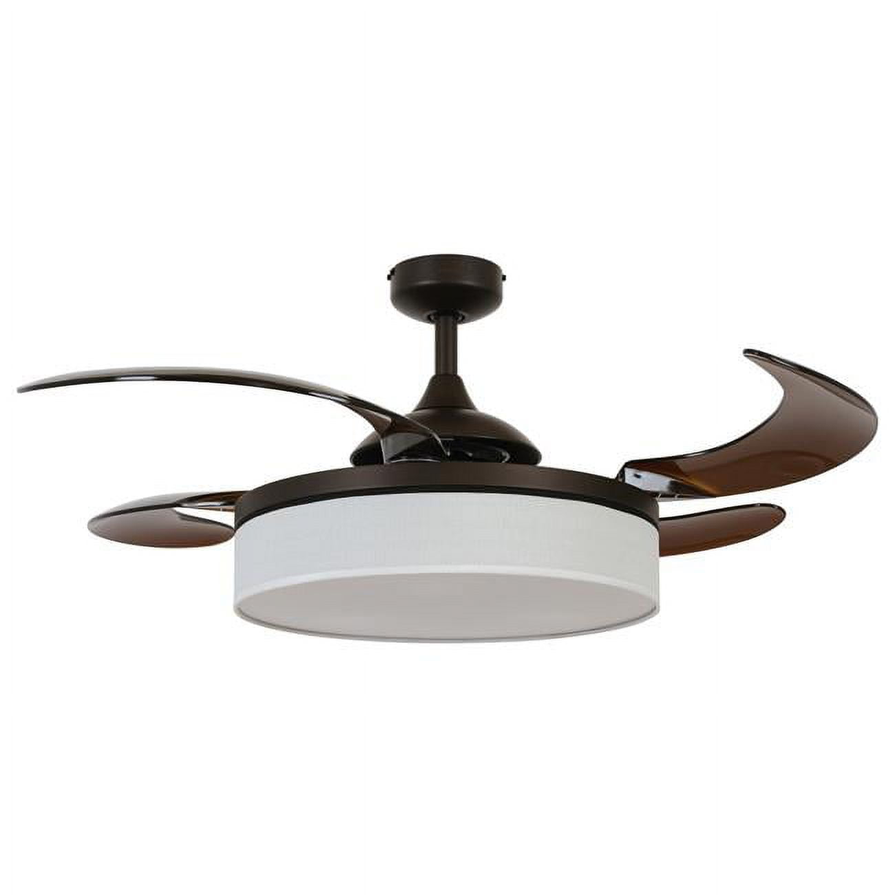 Picture of Fanaway 51103101 Fraser 48-inch Oil Rubbed Bronze and Amber AC Ceiling Fan with Light