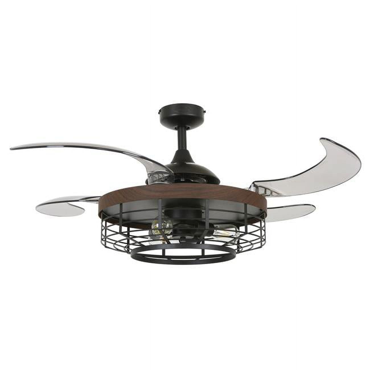 Picture of Fanaway 51106101 Montclair 48-inch Black with Koa Trim AC Ceiling Fan with Light