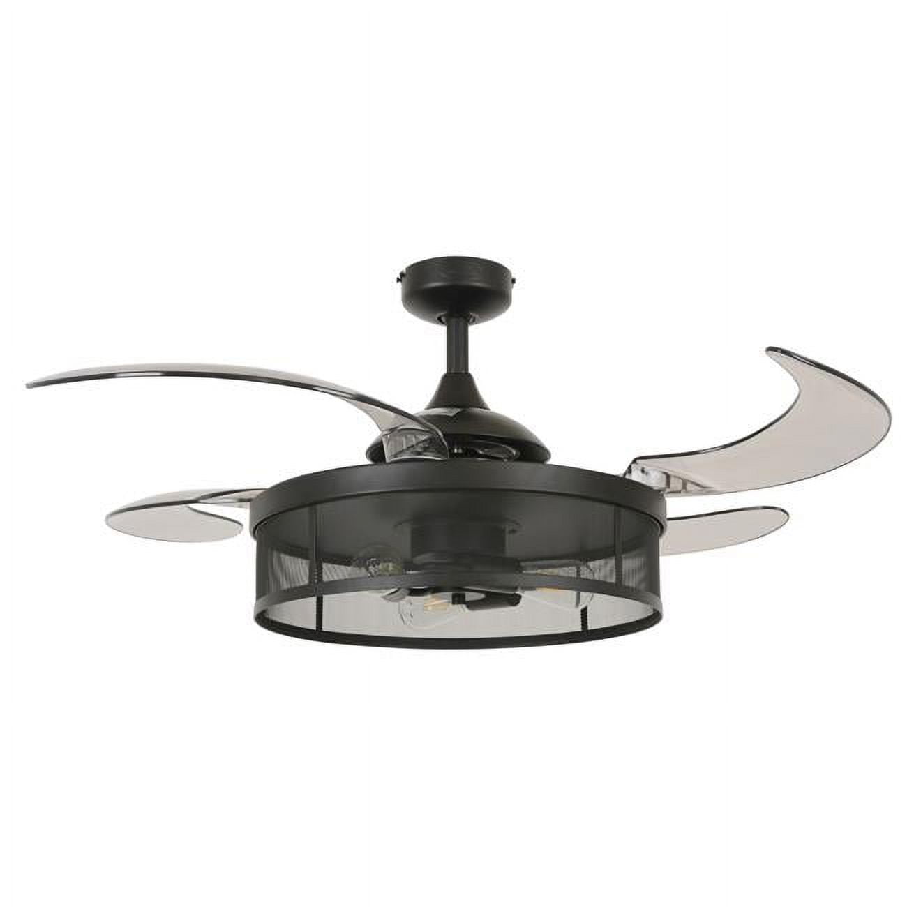 Picture of Fanaway 51107101 Meridian 48-inch Black AC Ceiling Fan with Light