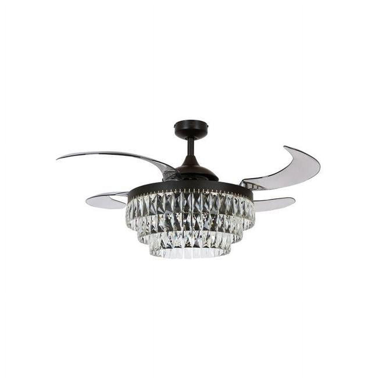 48 in. Veil Antique Black with Smoke Blade Ceiling Fan