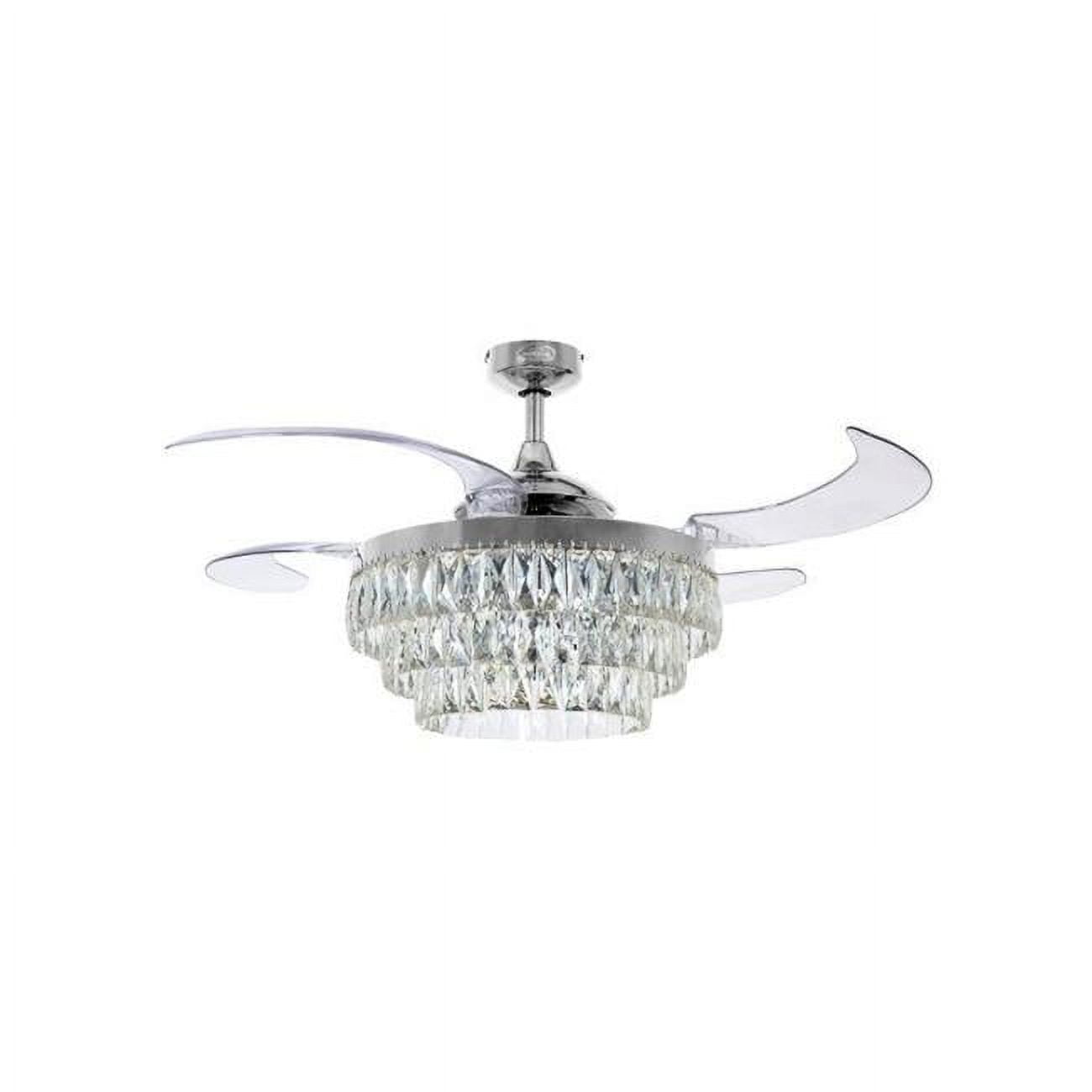 Picture of Fanaway 21292301 48 in. Veil Chrome Rectractable Blades Ceiling Fan with Light