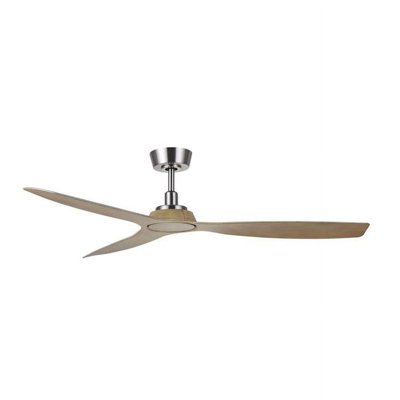 Picture of Lucci Air 21065301 Lucci Air Moto Brushed Nickel and Teak 52-inch Ceiling Fan