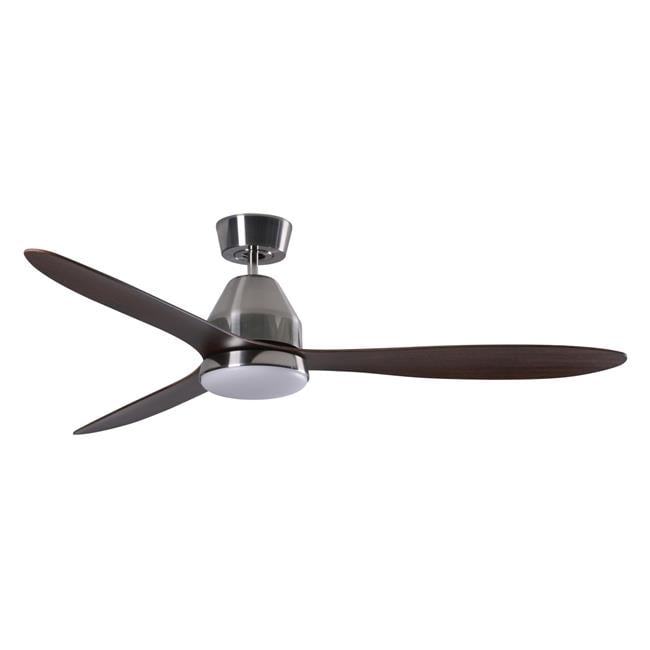 Picture of Lucci Air 21304501 Lucci Air Whitehaven 56-inch Ceiling Fan with Light Kit in Brushed Chrome and Dark Koa Blades