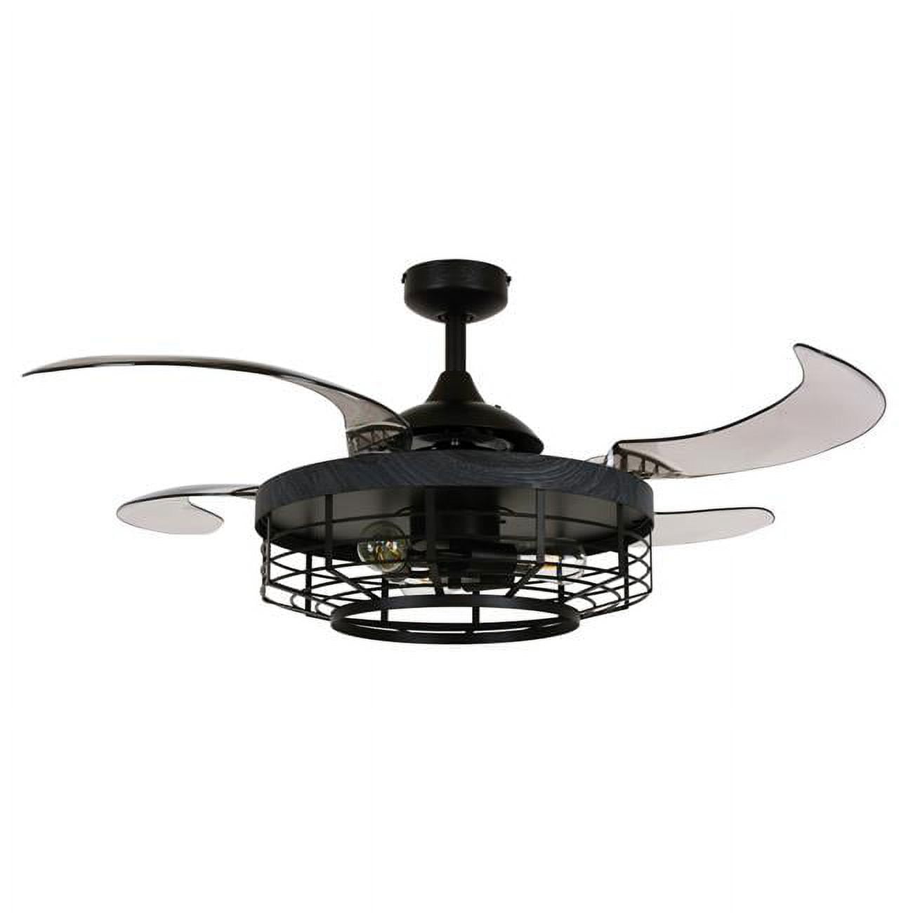 Picture of Fanaway 51106201 Fanaway 51106201 Montclair 48-inch Black with Black Trim AC Ceiling Fan with Light