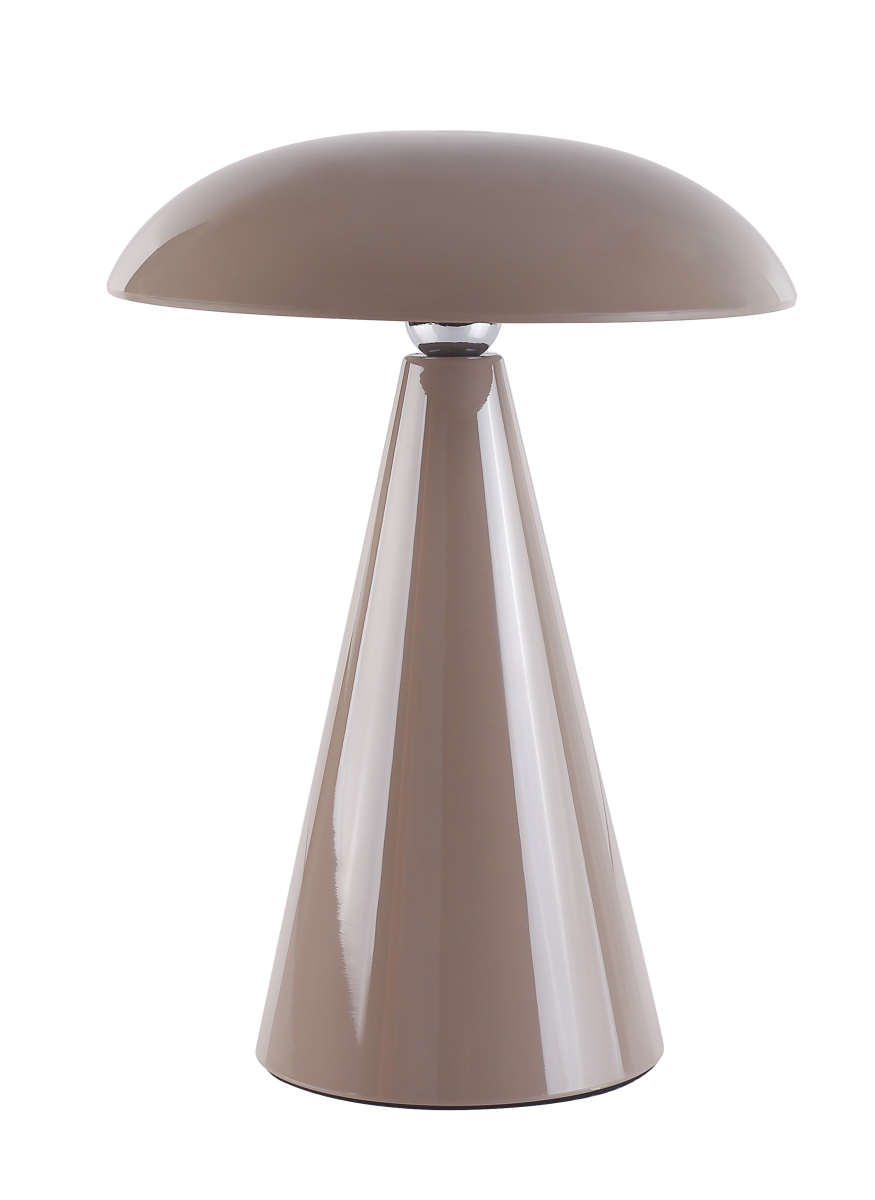 56931501  Kinoko XS Cordless 2-in-1 Rechargeable LED Table & Wall Lamp, CCT Dimmable, Gloss Light Brown
