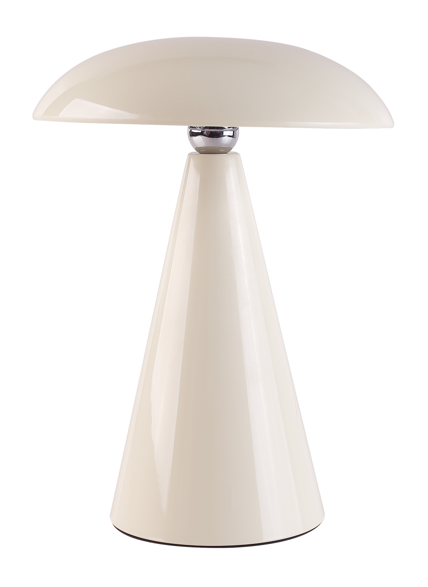 56931701  Kinoko XS Cordless 2-in-1 Rechargeable LED Table & Wall Lamp, CCT Dimmable, Gloss Cream